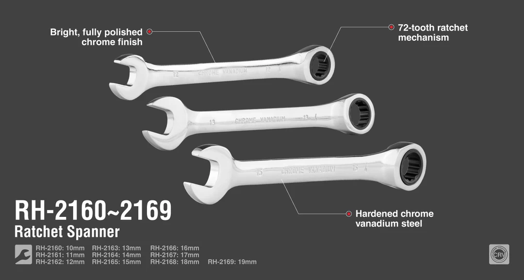 آچار یک سر جغجغه 10 میلی متری RH-2160 رونیکس