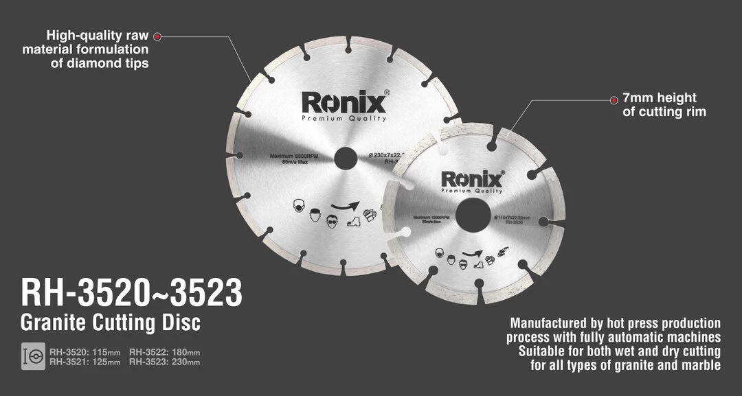 صفحه گرانیت بر180 میلی متری RH-3522 رونیکس