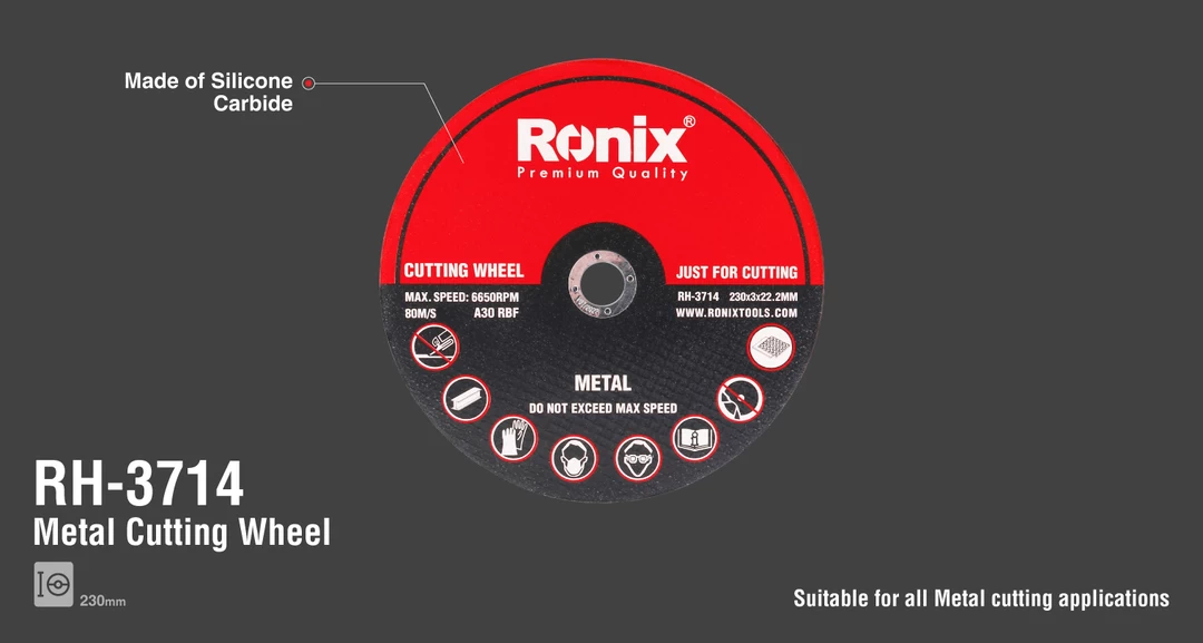 صفحه برش آهن 230 میلی متری RH-3714 رونیکس