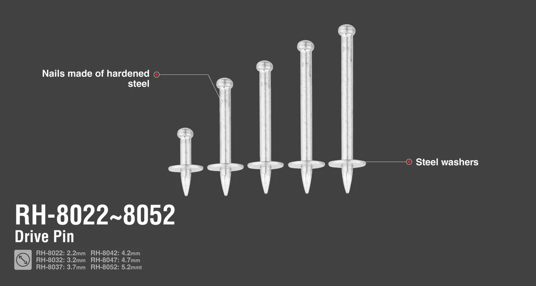 میخ تفنگ میخ کوب 22 میلی متری ENK22 فلز RH-8022 رونیکس