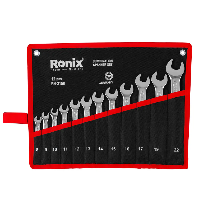 آچار سری 12عددی یکسر تخت یکسر رینگ کیفی
