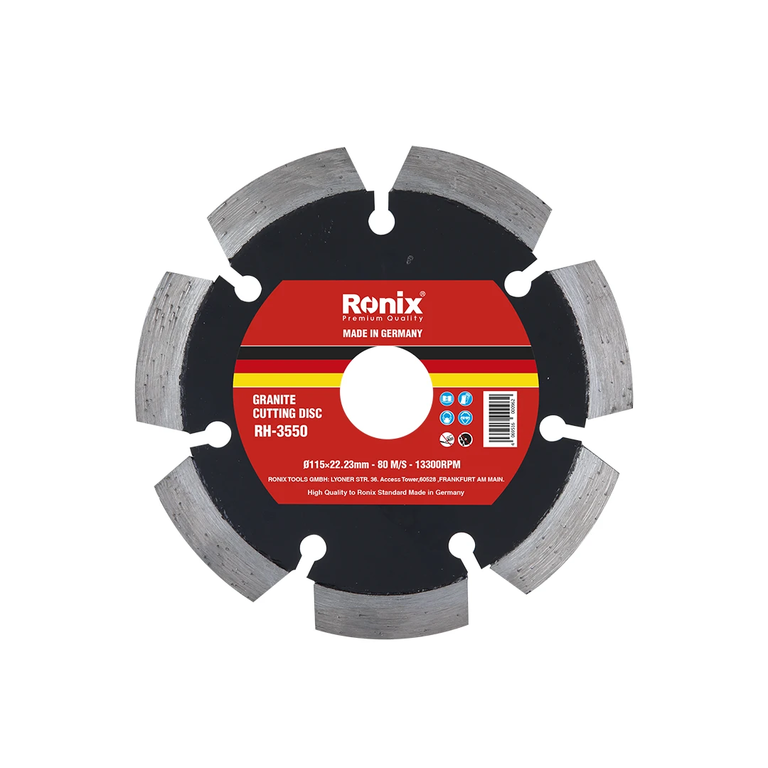 تیغ گرانیت بر 115 میلی متری سگمنت 11 آلمانی