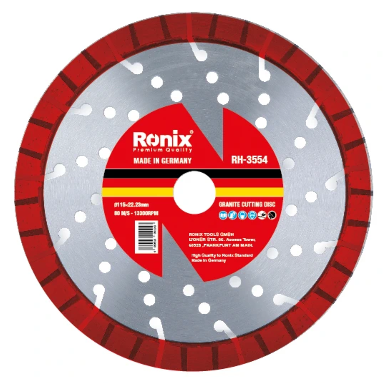 تیغ گرانیت بر 115 میلی متری سگمنت 13 آلمانی