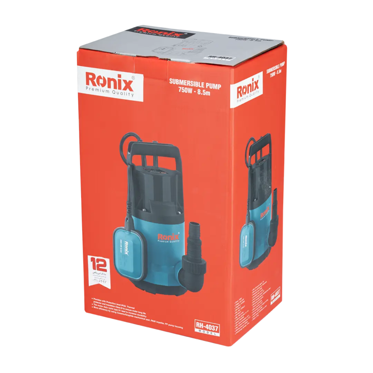 پمپ کف کش پلاستیکی 8.5 متری 750 وات