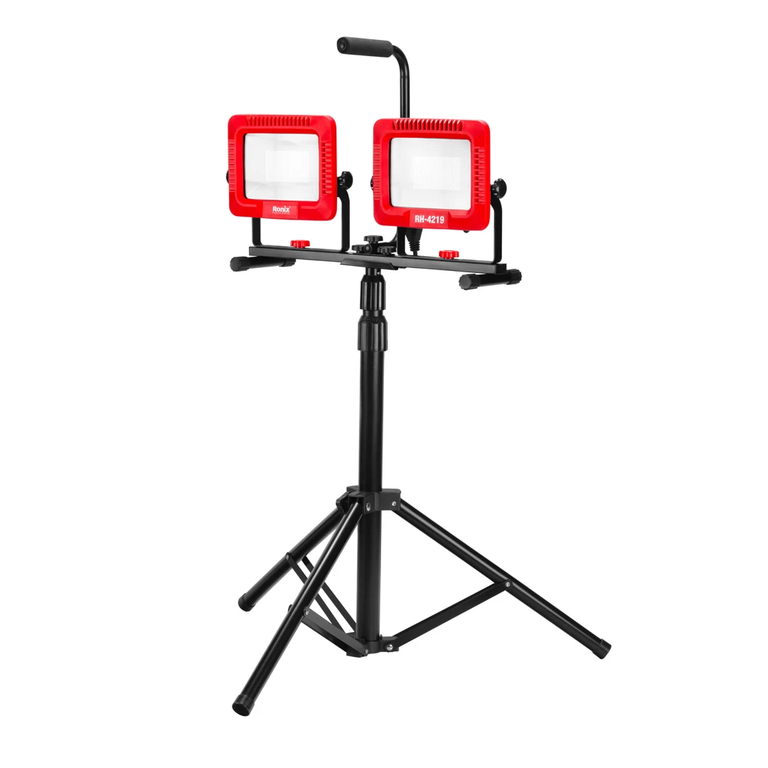 نورافکن LED برقی 50 وات دوبل با سه پایه
