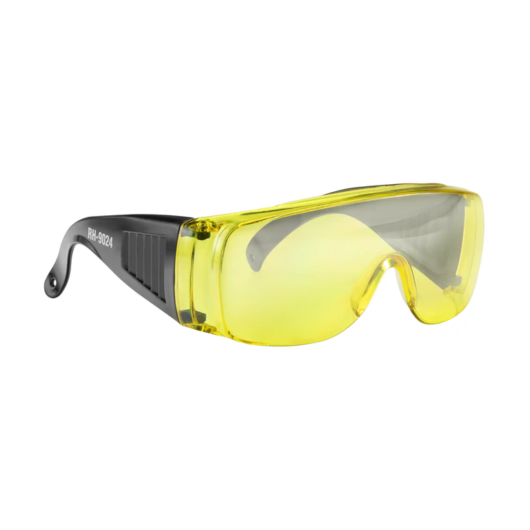 عینک ایمنی بغل دار زرد رنگ