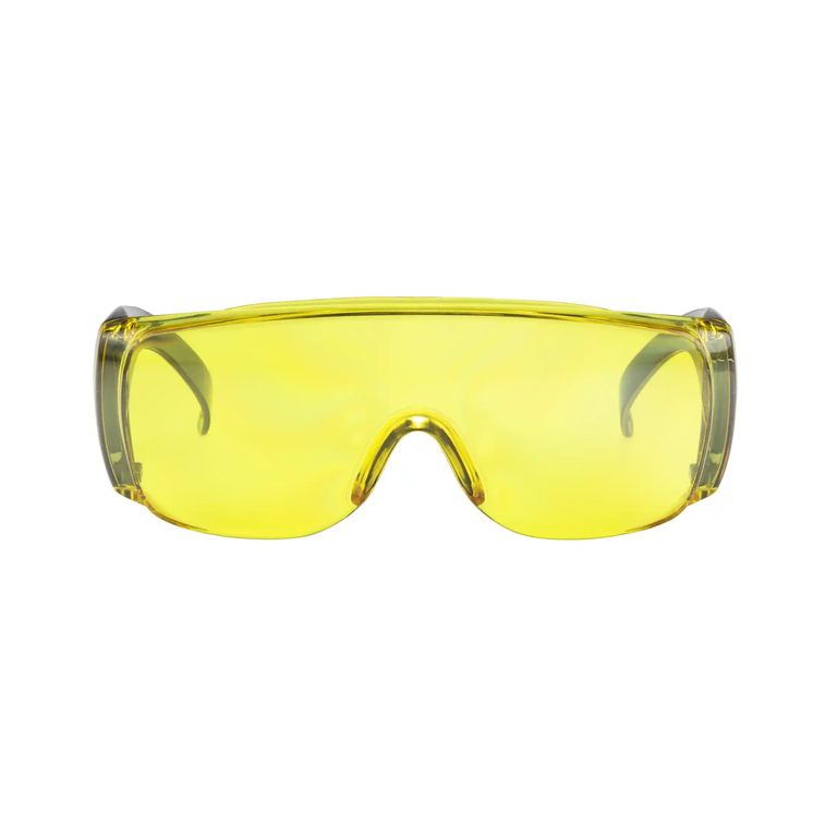 عینک ایمنی بغل دار زرد رنگ