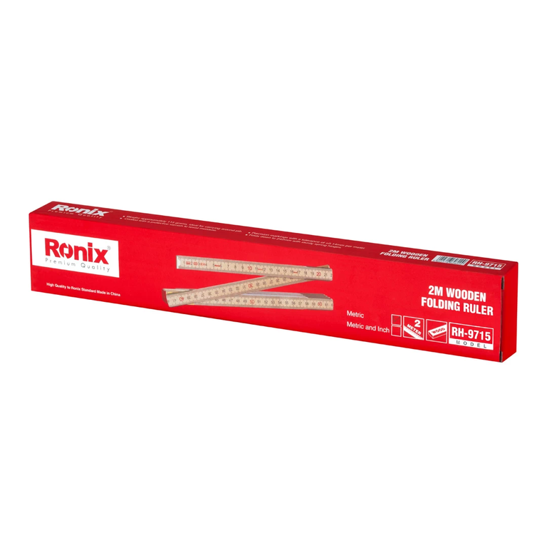 خط کش چوبی تاشو 2 متری