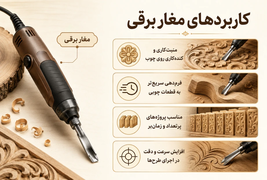 نحوه استفاده از مغار برقی