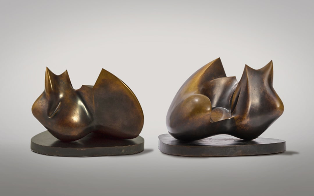 دو اثر مشهور از هنری مور، مجسمه ساز بزرگ