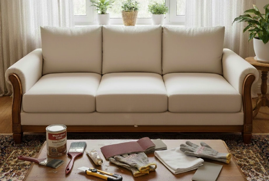 وسایل مورد نیاز برای تعمیر پریدگی چوب مبل