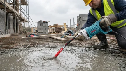 کاربری ویبراتور دریلی بتن و شلنگ ویبراتور رونیکس