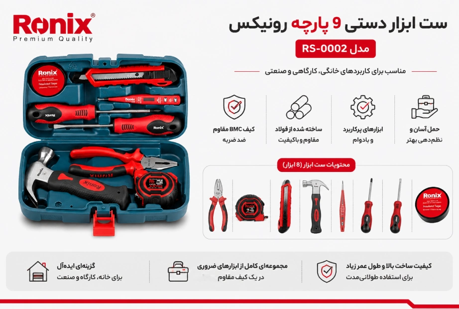 مجموعه ابزارهای دستی ضروری